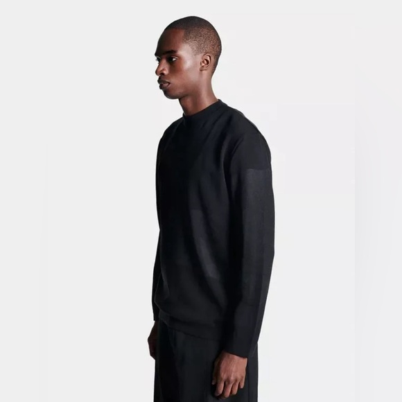 NWOT LGN Louis Gabriel Nouchi PULL JACQUARD EFFET SUEUR Black Sweater Sz S $495 - Picture 5 of 16